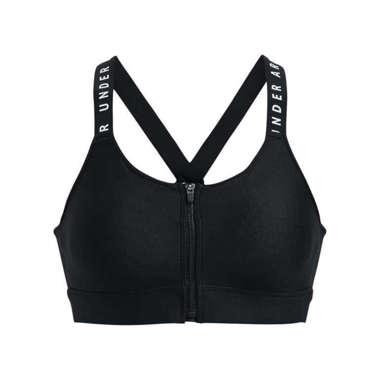 Biustonosz treningowy UNDER ARMOUR UA Infinity High Bra Zip - czarny