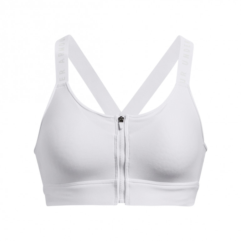 Biustonosz treningowy UNDER ARMOUR UA Infinity High Bra Zip - biały
