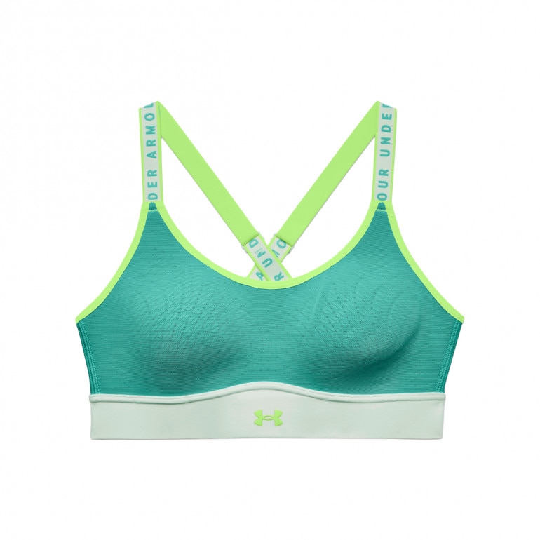 Biustonosz treningowy UNDER ARMOUR UA Infinity Mid Bra Blocked - miętowy