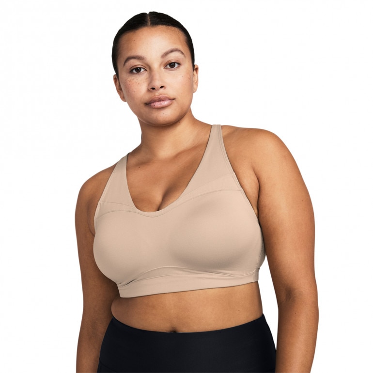 Biustonosz treningowy Under Armour UA SmartForm Evolution Mid - beżowy