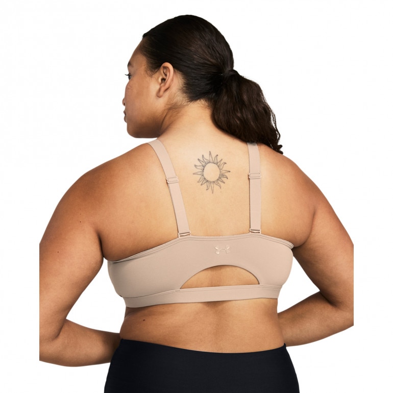 Biustonosz treningowy Under Armour UA SmartForm Evolution Mid - beżowy
