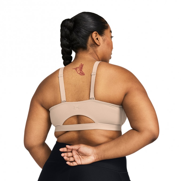 Biustonosz treningowy Under Armour UA SmartForm Evolution Mid - beżowy