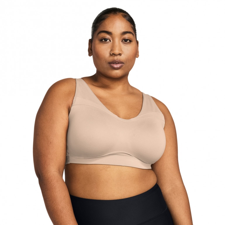 Biustonosz treningowy Under Armour UA SmartForm Evolution Mid - beżowy