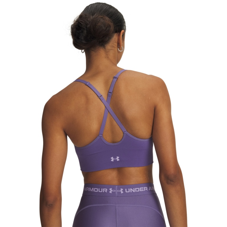 Biustonosz treningowy Under Armour Vanish Seamless Low Bra - fioletowy