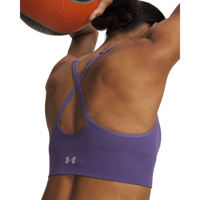 Biustonosz treningowy Under Armour Vanish Seamless Low Bra - fioletowy
