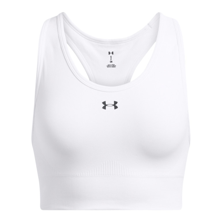 Biustonosz treningowy Under Armour Vanish Seamless Mid Bra - biały