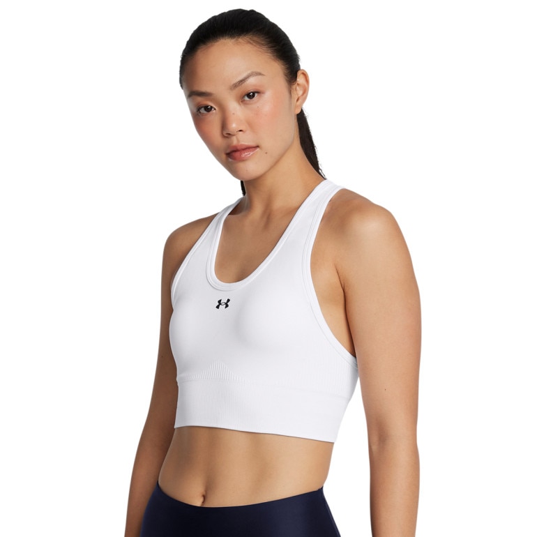 Biustonosz treningowy Under Armour Vanish Seamless Mid Bra - biały
