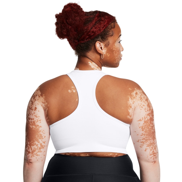 Biustonosz treningowy Under Armour Vanish Seamless Mid Bra - biały