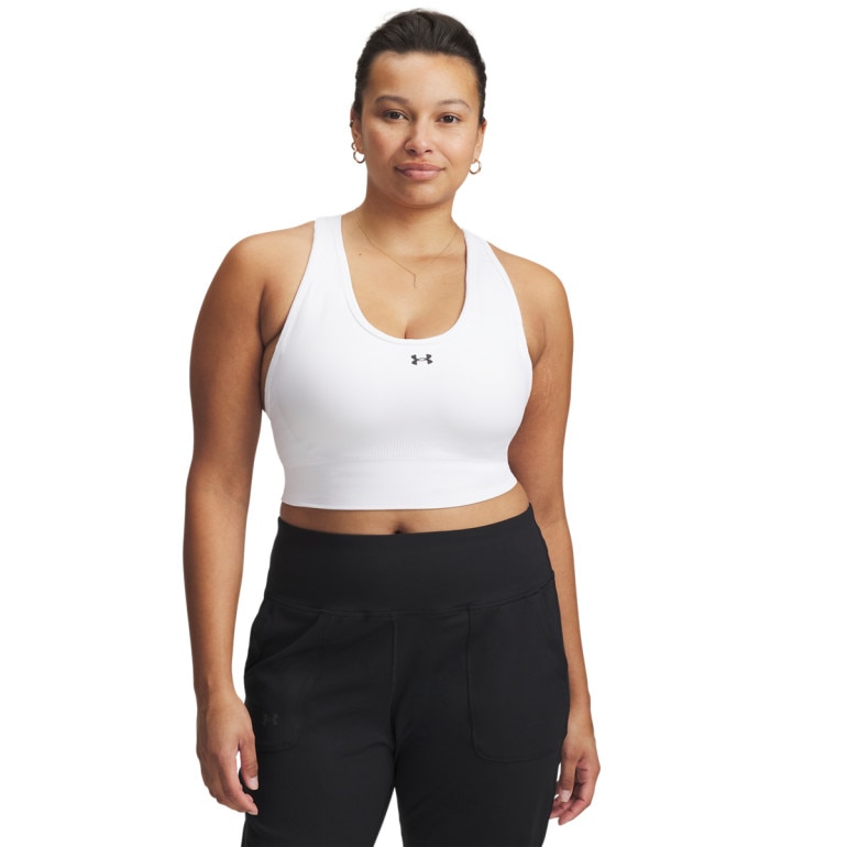 Biustonosz treningowy Under Armour Vanish Seamless Mid Bra - biały