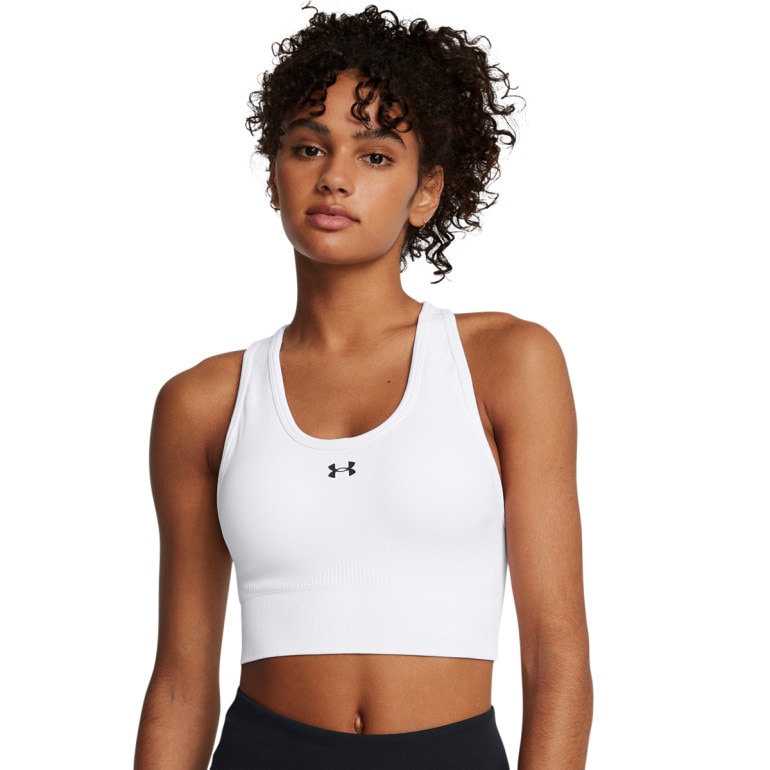 Biustonosz treningowy Under Armour Vanish Seamless Mid Bra - biały