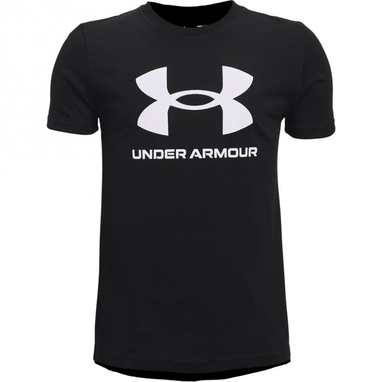 Chłopięca koszulka treningowa UNDER ARMOUR UA Sportstyle Left Chest SS - czarna