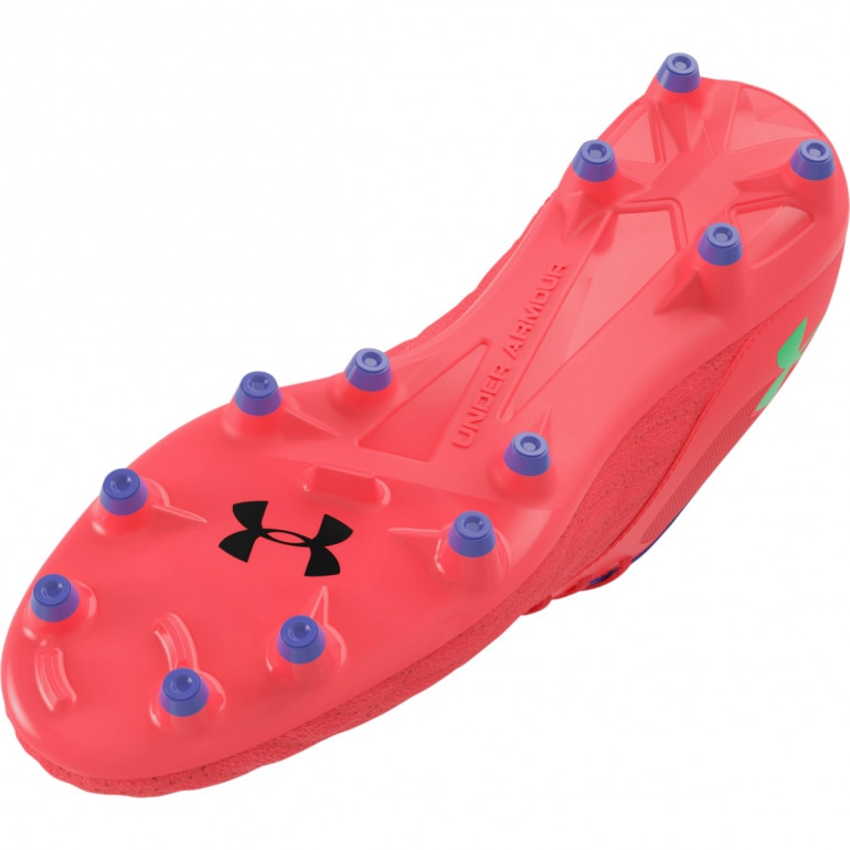 Chłopięce buty piłkarskie korki lanki Under Armour UA Magnetico SelectJR 3.0 FG - koralowe