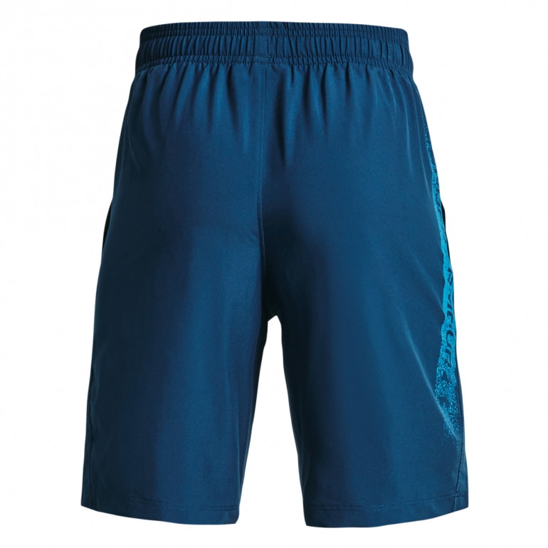 Chłopięce spodenki treningowe UNDER ARMOUR UA Woven Graphic Shorts - niebieskie
