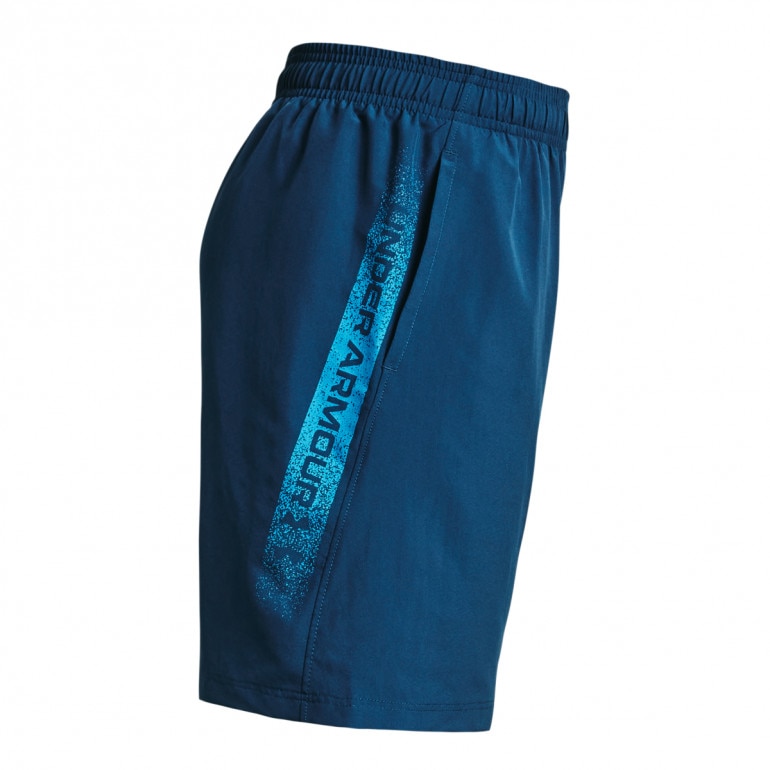 Chłopięce spodenki treningowe UNDER ARMOUR UA Woven Graphic Shorts - niebieskie