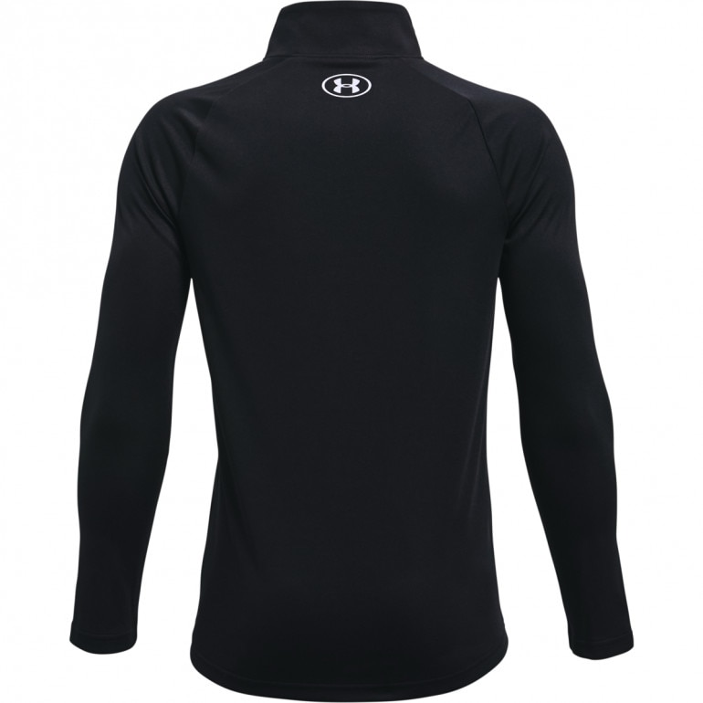 Chłopięcy longsleeve treningowy Under Armour UA Tech 2.0 1/2 Zip - czarny 