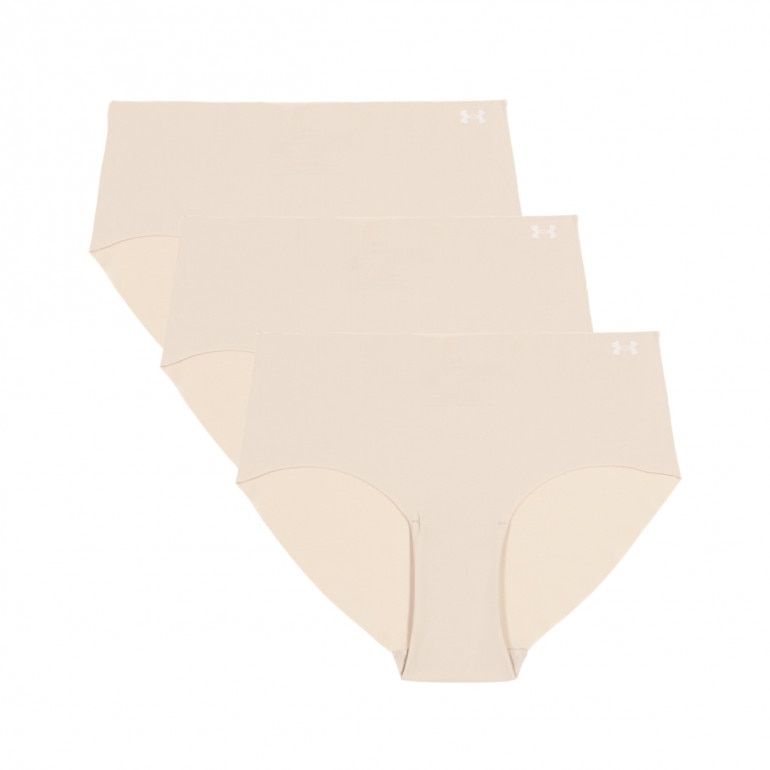 Damska bielizna treningowa (3-pack) Under Armour UA Pure Stretch NS Hip - beżowa