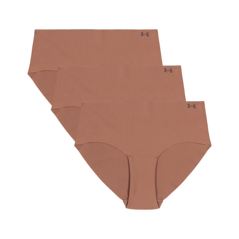 Damska bielizna treningowa (3-pack) Under Armour UA Pure Stretch NS Hip - brązowa