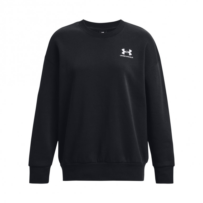 Damska bluza dresowa nierozpinana bez kaptura Under Armour UA Icon Fleece OS Crew - czarna