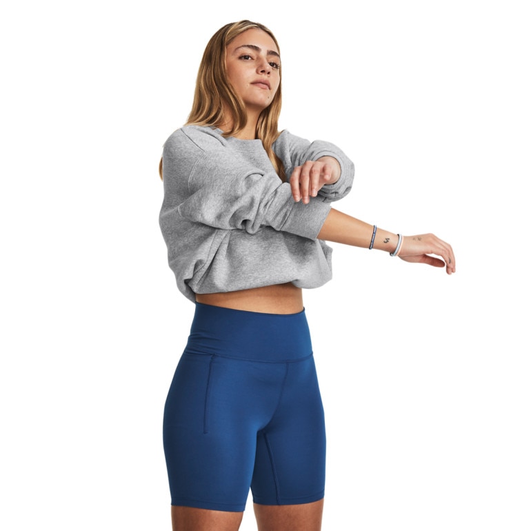Damska bluza dresowa nierozpinana bez kaptura Under Armour UA Icon Fleece OS Crew - szara
