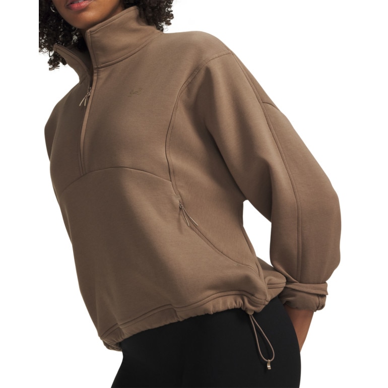 Damska bluza dresowa nierozpinana Under Armour Unstoppable Fleece HZ - beżowa