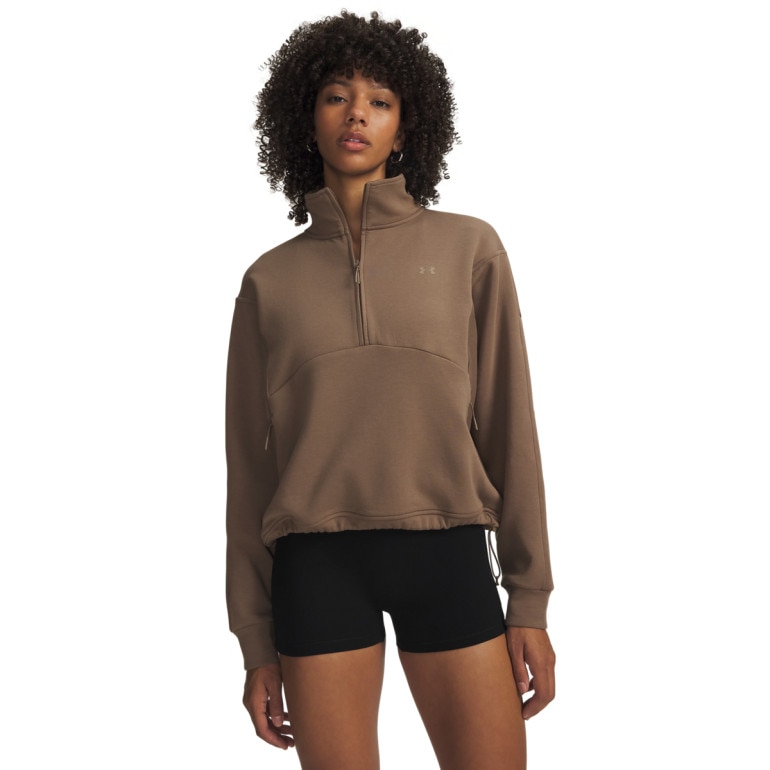 Damska bluza dresowa nierozpinana Under Armour Unstoppable Fleece HZ - beżowa