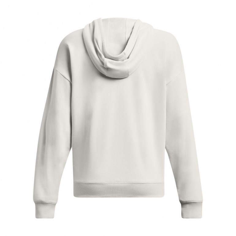 Damska bluza dresowa nierozpinana z kapturem Under Armour Project Rock Everyday Terry Hoody - biała 