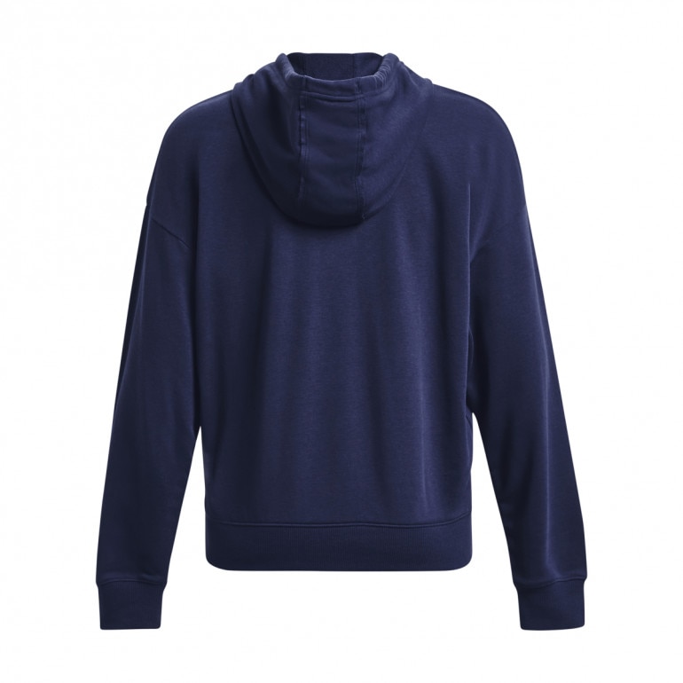 Damska bluza treningowa nierozpinana z kapturem Under Armour Project Rock Everyday Terry Hoody - granatowa 