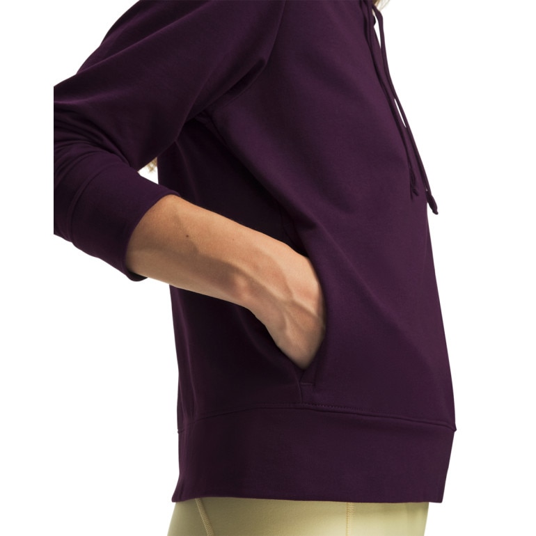 Damska bluza dresowa nierozpinana z kapturem Under Armour Sport Terry Hoodie - fioletowa