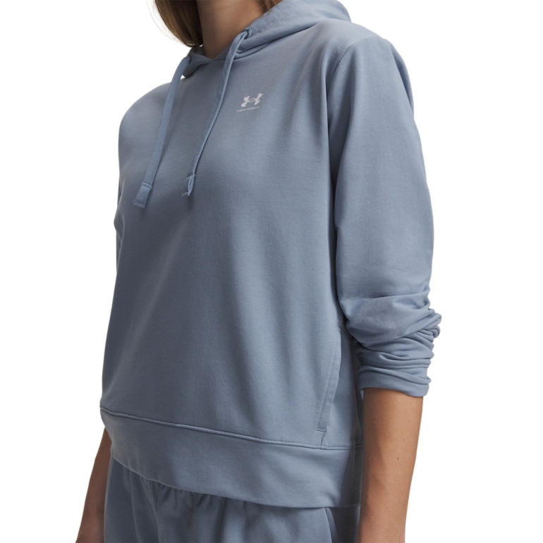 Damska bluza dresowa nierozpinana z kapturem Under Armour Sport Terry Hoodie - niebieska