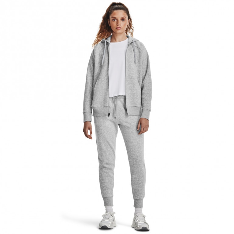 Damska bluza dresowa rozpinana z kapturem Under Armour UA Rival Fleece FZ Hoodie - szara
