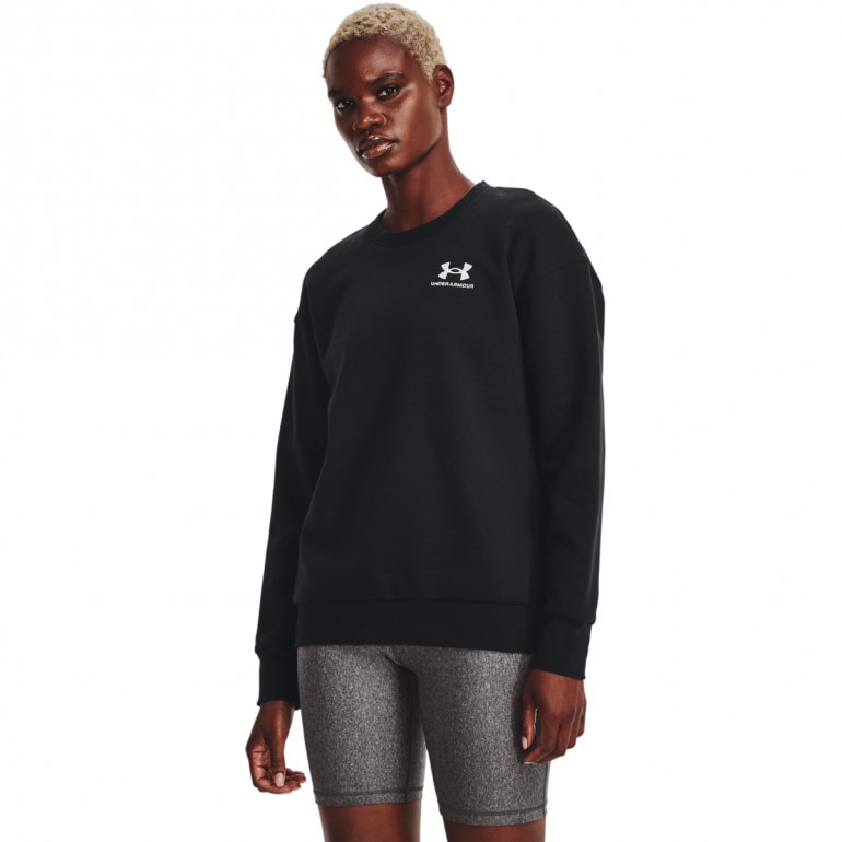 Damska bluza dresowa Under Armour Essential Fleece Crew - czarna