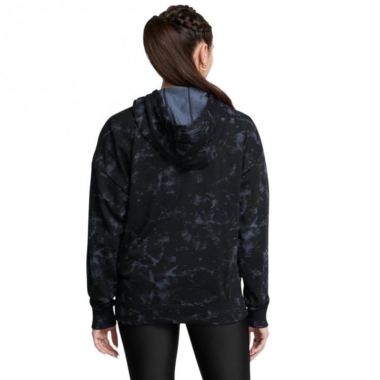 Damska bluza teningowa nierozpinana z kapturem Under Armour Project Rock W Udrground Terry HD - czarna