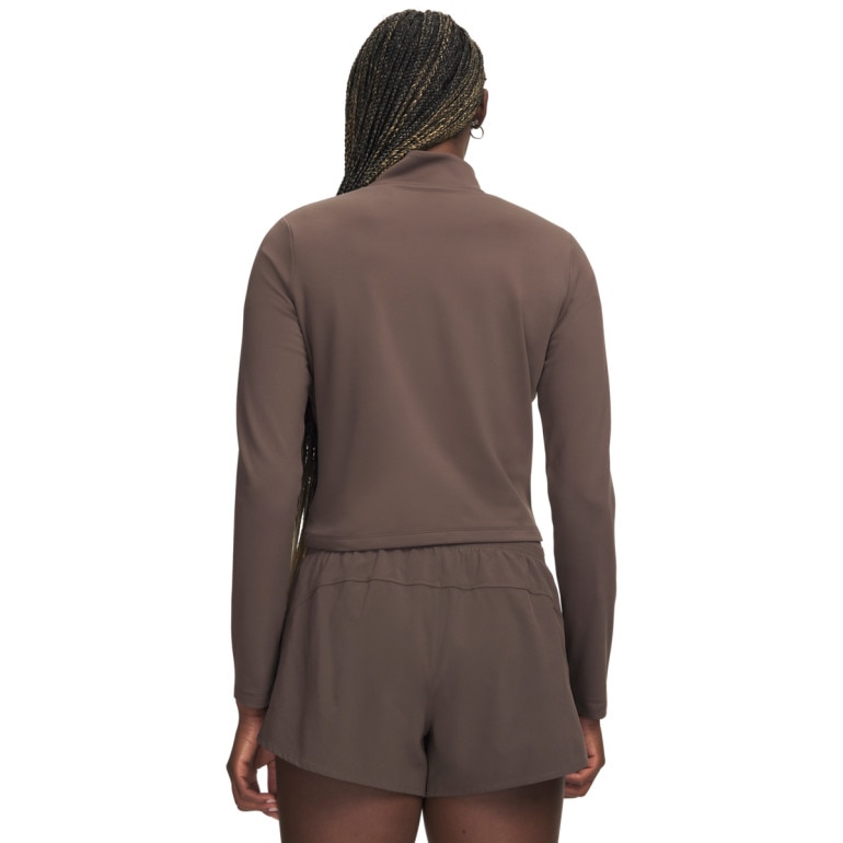 Damska bluza treningowa bez kaptura Under Armour Motion 1/2 Zip - brązowa