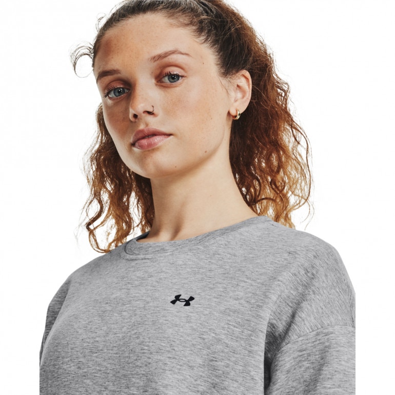 Damska bluza treningowa nierozpinana bez kaptura Under Armour Unstoppable Flc Crew - szara