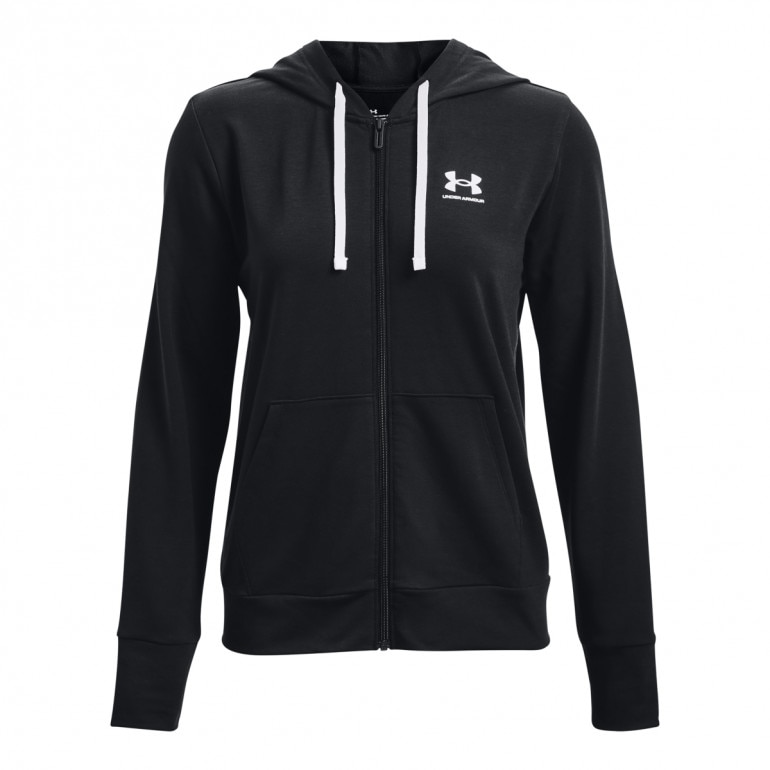 Damska bluza treningowa UNDER ARMOUR Rival Terry FZ Hoodie - czarna