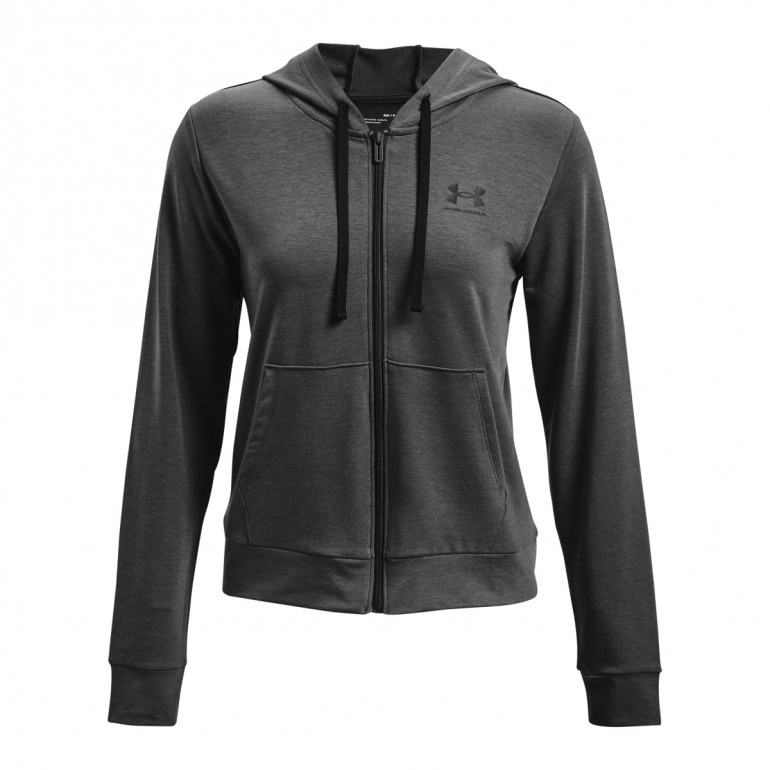 Damska bluza treningowa UNDER ARMOUR Rival Terry FZ Hoodie - szara
