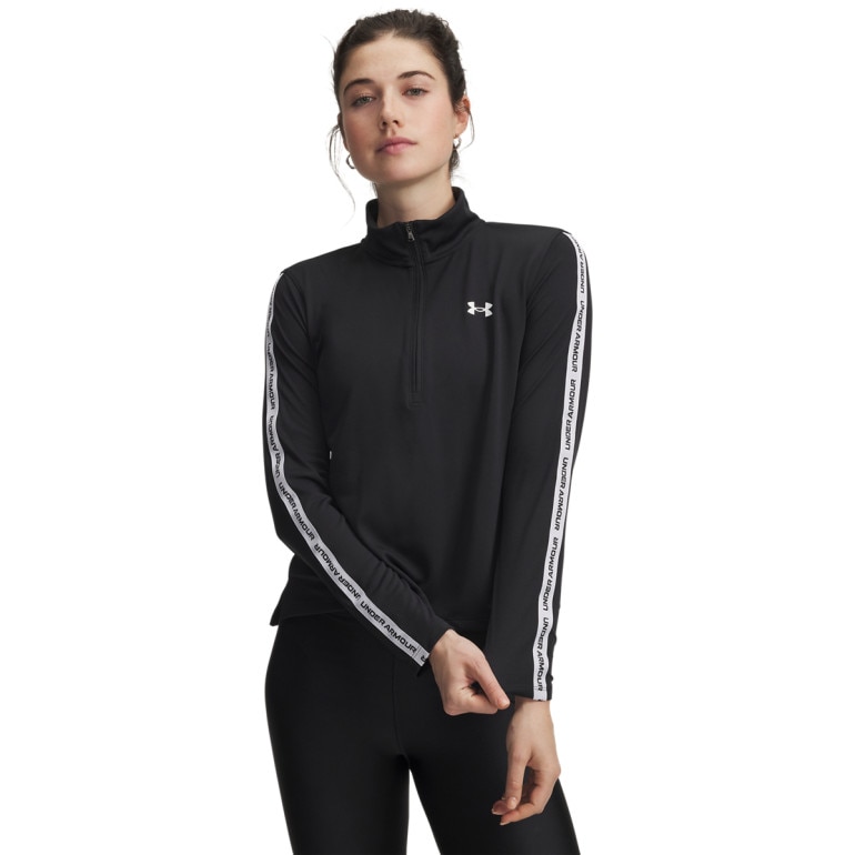 Damska bluza treningowa Under Armour UA Tech WM Tape Half Zip - czarna