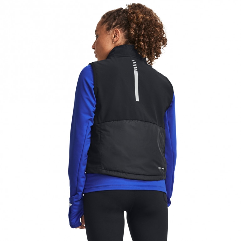 Damska kamizelka do biegania Under Armour Launch Insulated Vest - czarna 