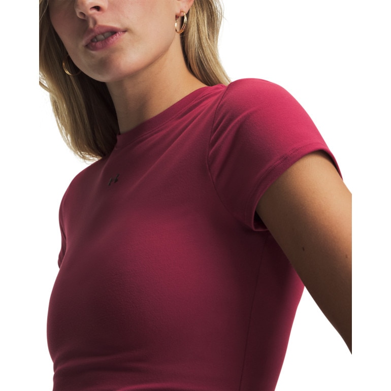 Damska koszulka treningowa Under Armour Motion Fitted SS - burgundowa