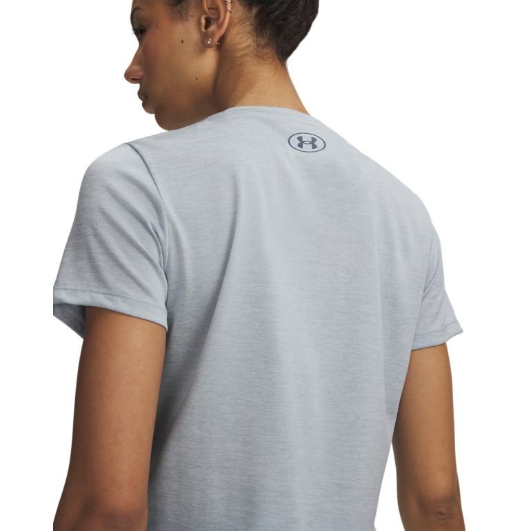 Damska koszulka treningowa Under Armour Tech SSC- Twist - niebieska