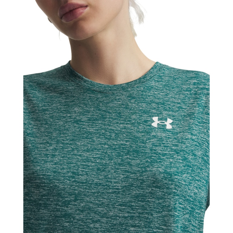 Damska koszulka treningowa Under Armour Tech SSC- Twist - zielona