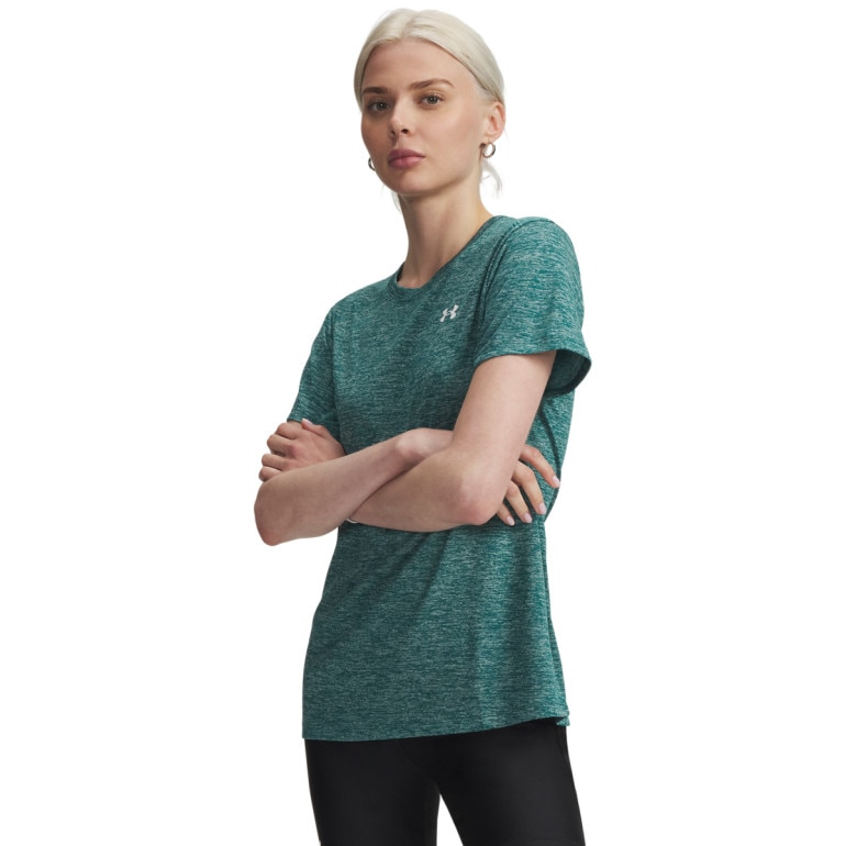 Damska koszulka treningowa Under Armour Tech SSC- Twist - zielona