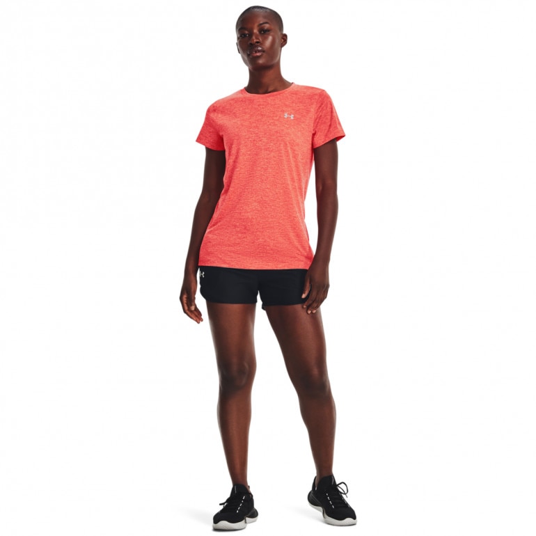 Damska koszulka treningowa UNDER ARMOUR Tech SSC - Twist - pomarańczowa