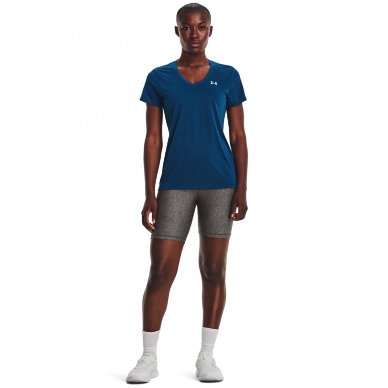 Damska koszulka treningowa Under Armour Tech SSV - Solid - granatowa