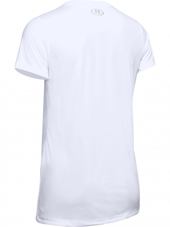 Damska koszulka treningowa UNDER ARMOUR Tech SSV - Solid - biała