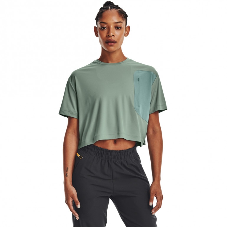 Damska koszulka treningowa Under Armour UA Terrain Short Sleeve - zielona