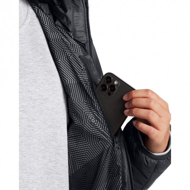 Damska kurtka z puchem naturalnym Under Armour Legend Down Hooded Jacket - czarna