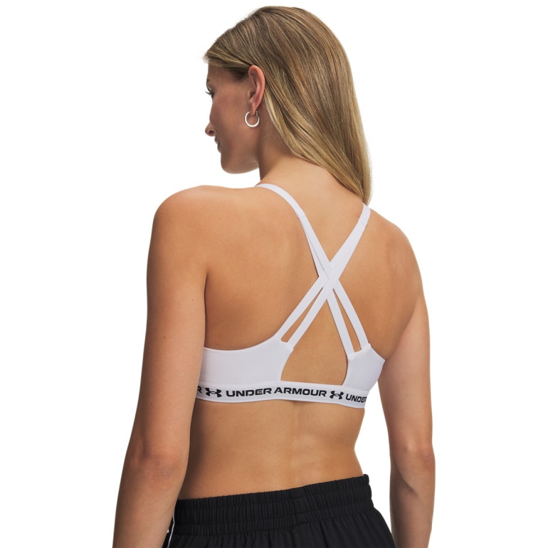 Damski biustonosz treningowy Under Armour Crossback Low Strappy - biały