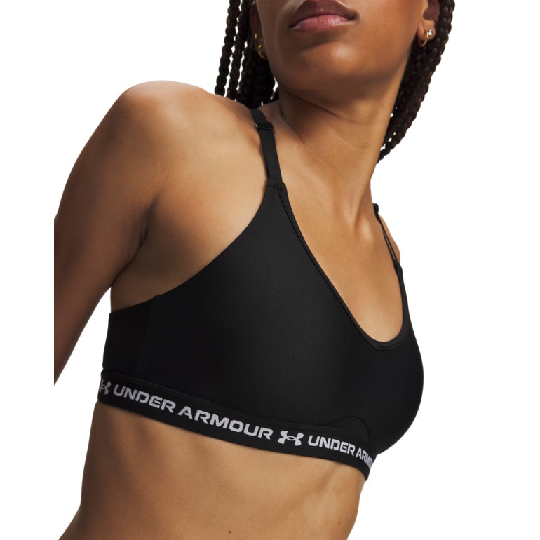 Damski biustonosz treningowy Under Armour Crossback Low Strappy - czarny