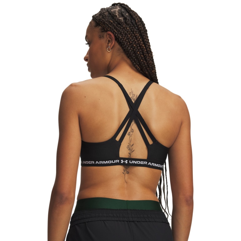 Damski biustonosz treningowy Under Armour Crossback Low Strappy - czarny